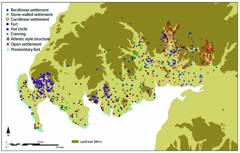 Distribution of Iron Age Settlements across Dumfries and Galloway