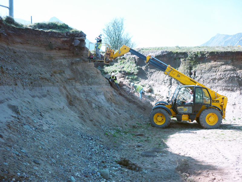 Cleaning the cists using a mechanical cherry-picker