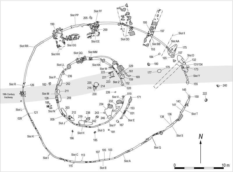 Post-excavation plan of Ravelrig palisaded settlement