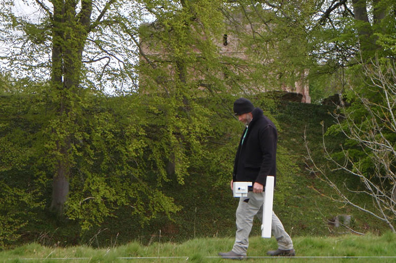 Surveying at Norham Castle