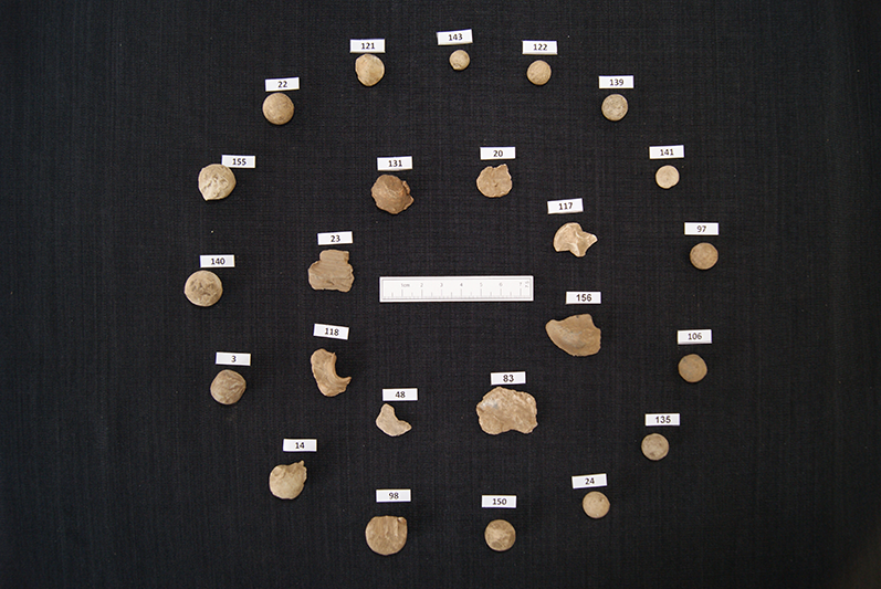 Lead munitions recovered from the Killiecrankie Battlefield