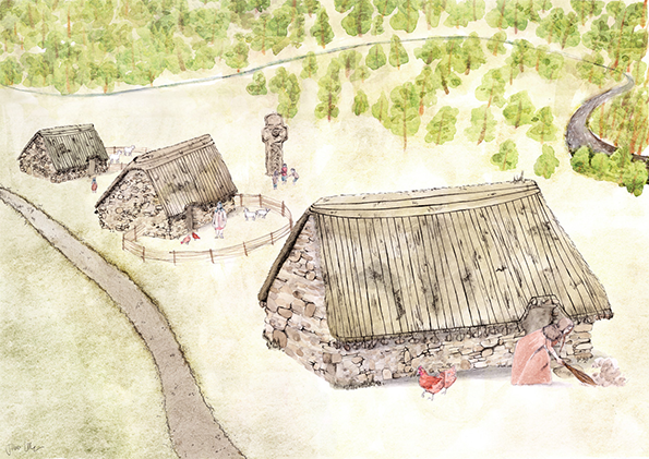 Medieval Netherton Cross & Cadzow Village Reconstruction